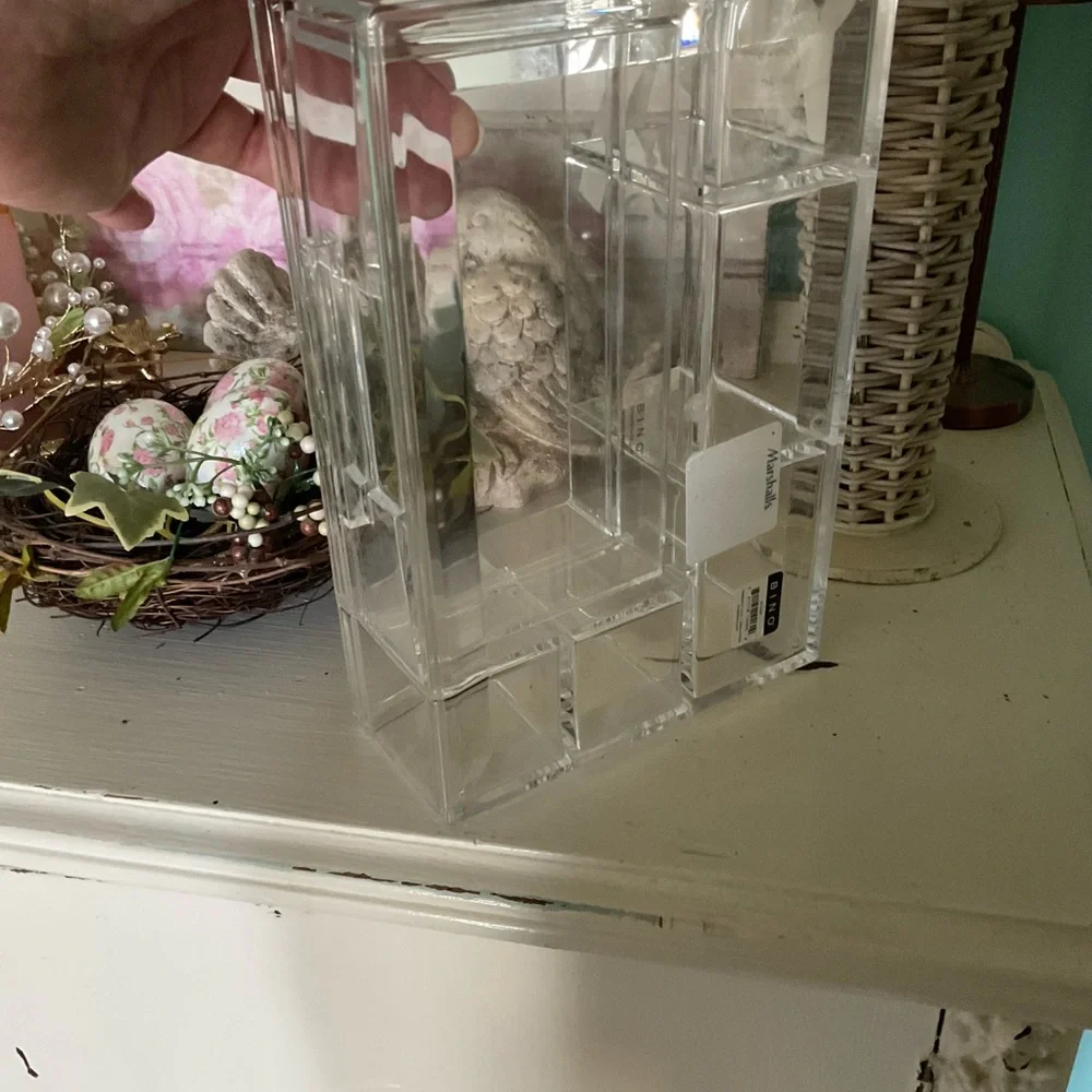 Clear Acrylic Vanity Organizer Tray - Home Storage & Organization